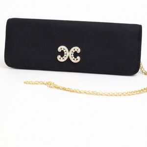 Jeanne Lottie | Evening Satin Envelope Clutch Rhinestone Accent
